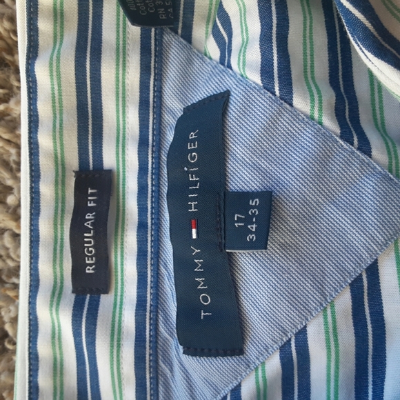 Tommy Hilfiger "Regular Fit" Size 17 34-35 Shirt - Picture 2 of 2